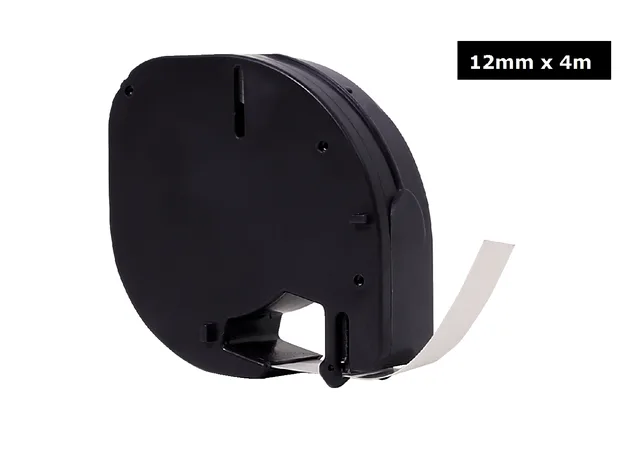 Labeltape Quantore 91200 12mmx4m papier zwart op wit by Quantore – product photo