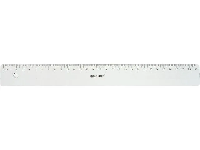 Liniaal Quantore 30cm kunststof transparant van Quantore – productfoto
