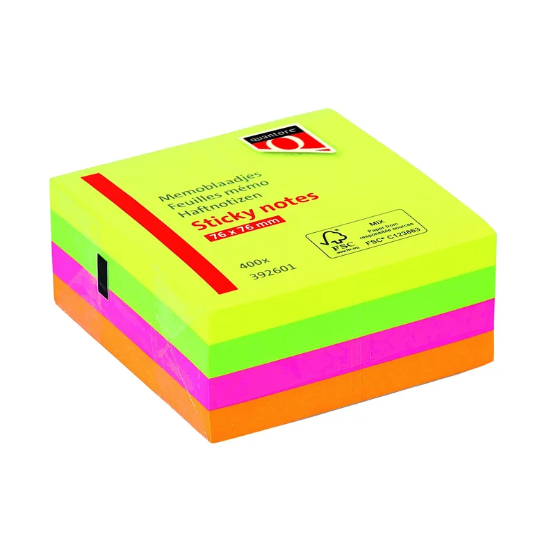 Memoblok quantore 76x76mm sticky neon ass | 6 stuks van Quantore – productfoto