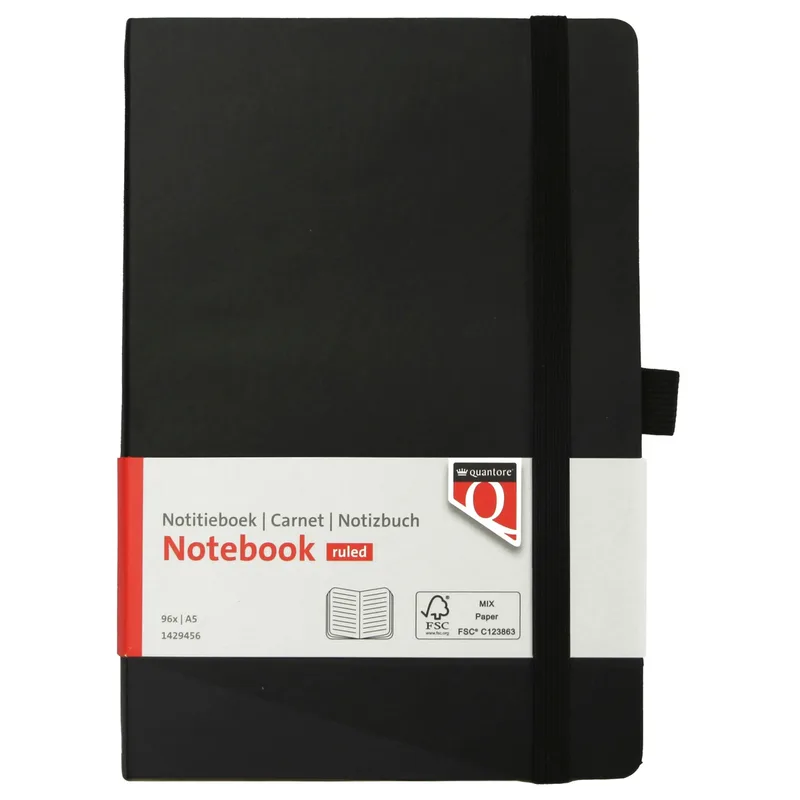 Notitieboek quantore a5 flex lijn 192blz 80gr zw | 36 stuks by Quantore – product photo