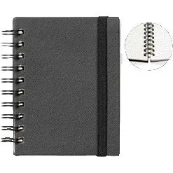 Notitieboek quantore a6 sp lijn 192pg 80gr zwart | 3 stuks de Quantore – photo produit