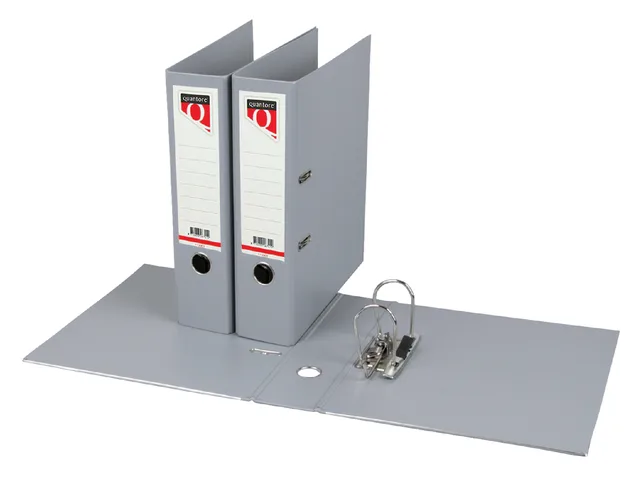 Ordner Quantore A4 80mm PP grijs van Quantore – productfoto