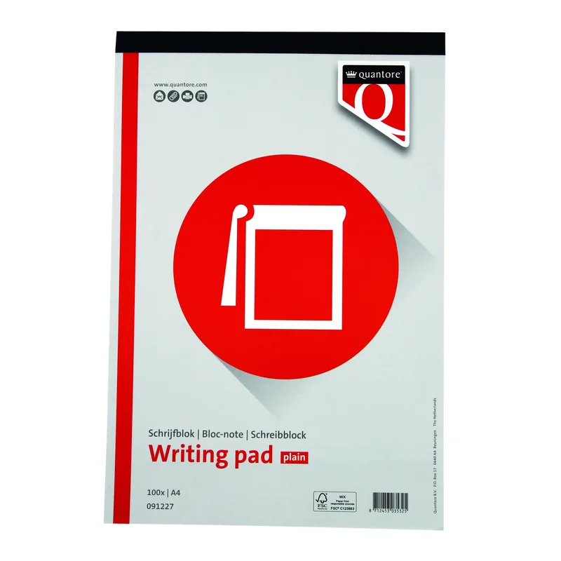Schrijfblok quantore a4 blanco 100vel 60gr | 5 stuks by Quantore – product photo