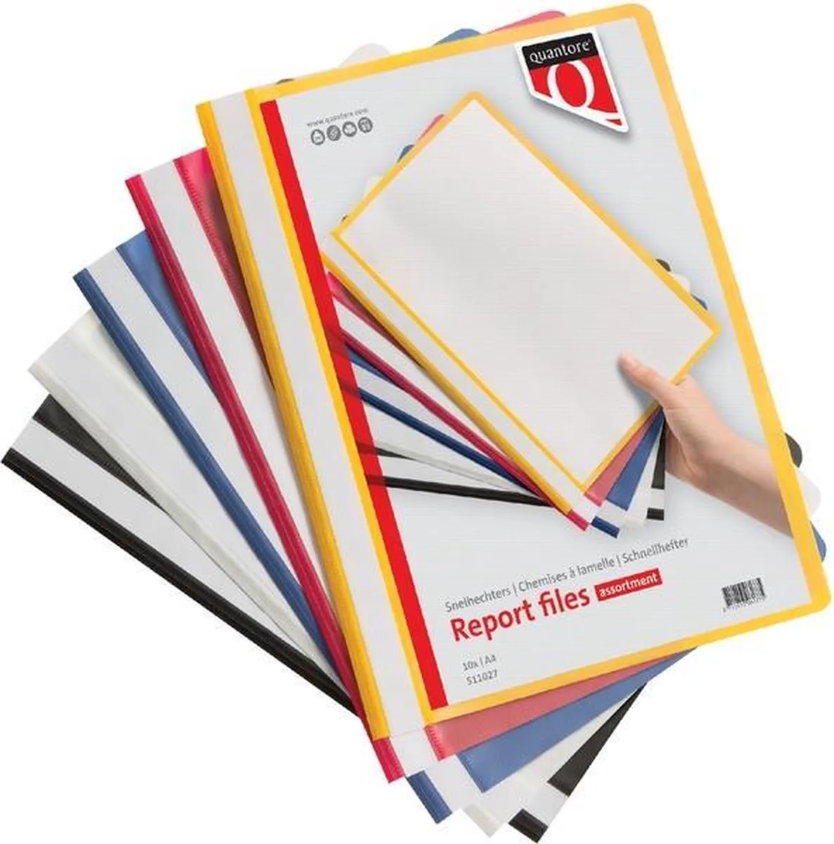 Snelhechter Quantore A4 PP - set 100 stuks van Quantore in Assorti – productfoto