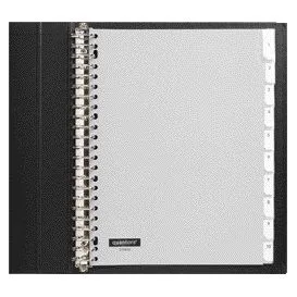 Tabblad quantore 23rings pp 10delig+venster grijs | 25 stuks by Quantore – product photo