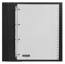 Tabblad quantore 4rings pp 1-20 grijs | 10 stuks van Quantore – productfoto