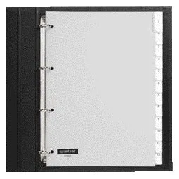 Tabblad quantore 4rings pp 12delig+venster grijs | 10 stuks by Quantore – product photo
