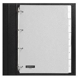 Tabblad quantore 4rings pp 5delig+venster grijs | 25 stuks van Quantore – productfoto