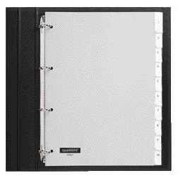 Tabblad quantore 4rngs pp 10delig+venster grijs | 25 stuks by Quantore – product photo