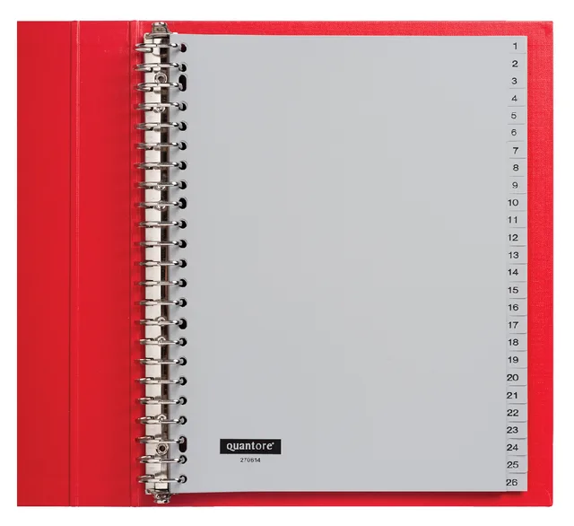 Tabbladen Quantore 23-gaats 1-52 genummerd grijs PP by Quantore – product photo
