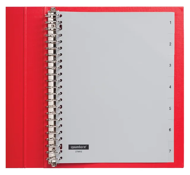 Tabbladen Quantore 23-gaats 1-7 genummerd grijs PP by Quantore – product photo