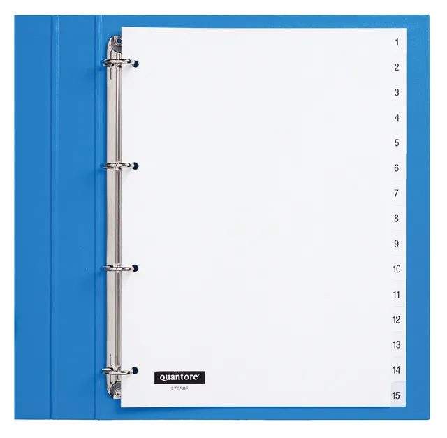 Tabbladen Quantore 4-gaats 1-15 genummerd wit PP by Quantore – product photo