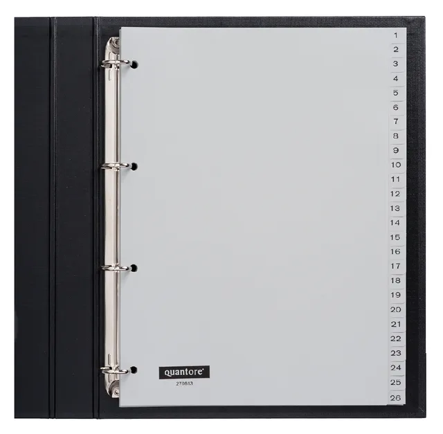 Tabbladen Quantore 4-gaats 1-52 genummerd grijs PP by Quantore – product photo