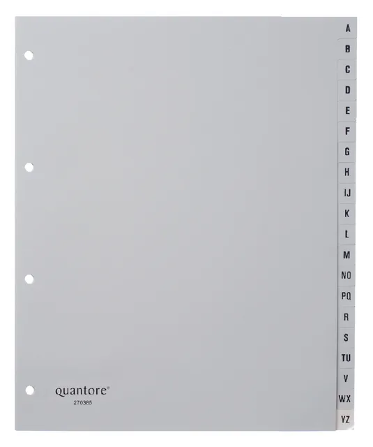 Tabbladen Quantore A4 4-gaats 20-delig met alfabet breed PP by Quantore – product photo