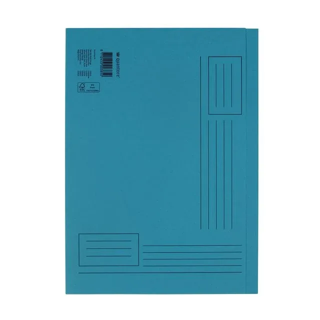 Vouwmap quantore a4 ongelijke zijde 320gr blauw | 10 stuks by Quantore – product photo