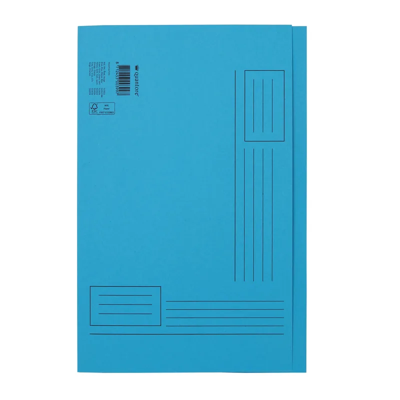Vouwmap quantore fo ongelijke zijde 320gr blauw | 10 stuks by Quantore – product photo