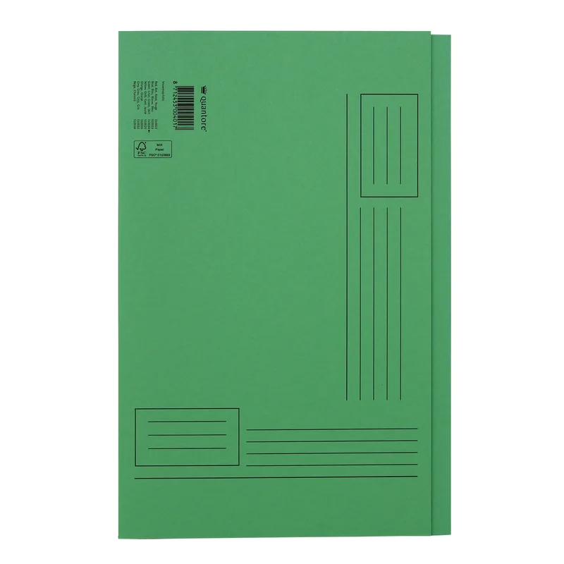 Vouwmap quantore fo ongelijke zijde 320gr groen | 10 stuks by Quantore – product photo