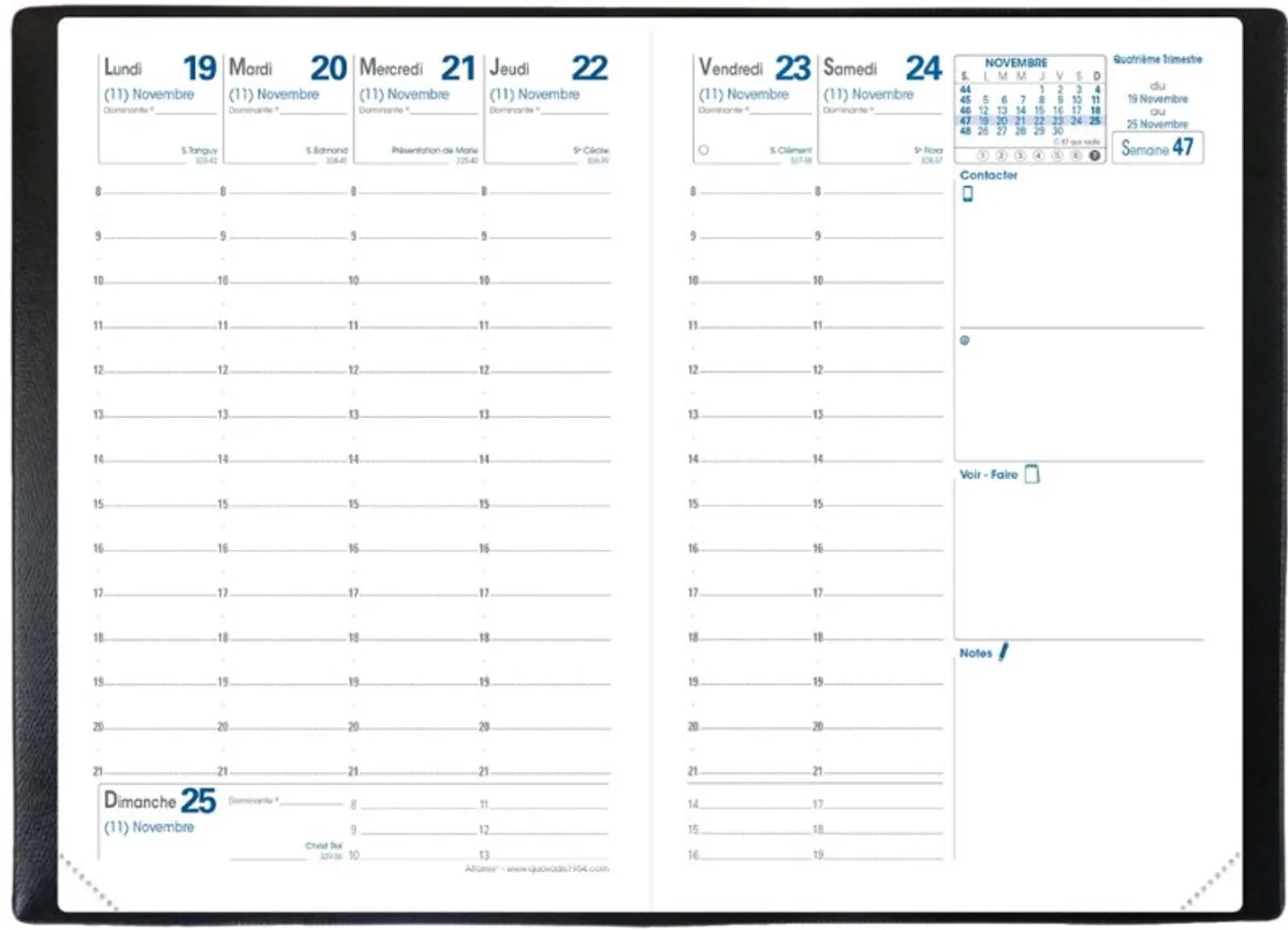zakagenda Affaires, 100 x 150 mm, Impala kunststof, gekleurd assortiment de Quo Vadis – photo produit