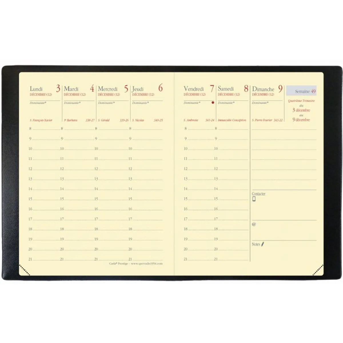 zakagenda Carla Prestige 2027, Soho 80 x 105 mm van Quo Vadis in Rood – productfoto