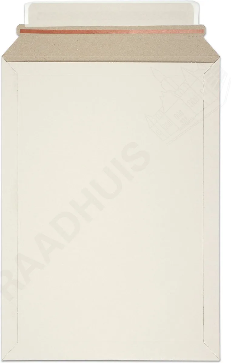 akte envelop - 176x250mm - karton - met plakstrip - 100 stuks fra Raadhuis i Hvid – produktbillede