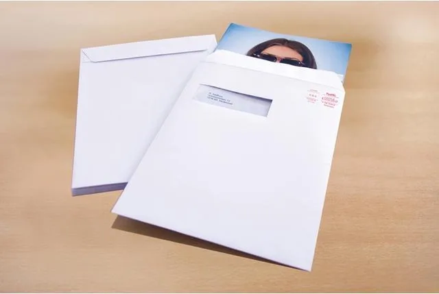 akte envelop - 229x324mm - C4 - met plakstrip - venster links - 25 stuks
