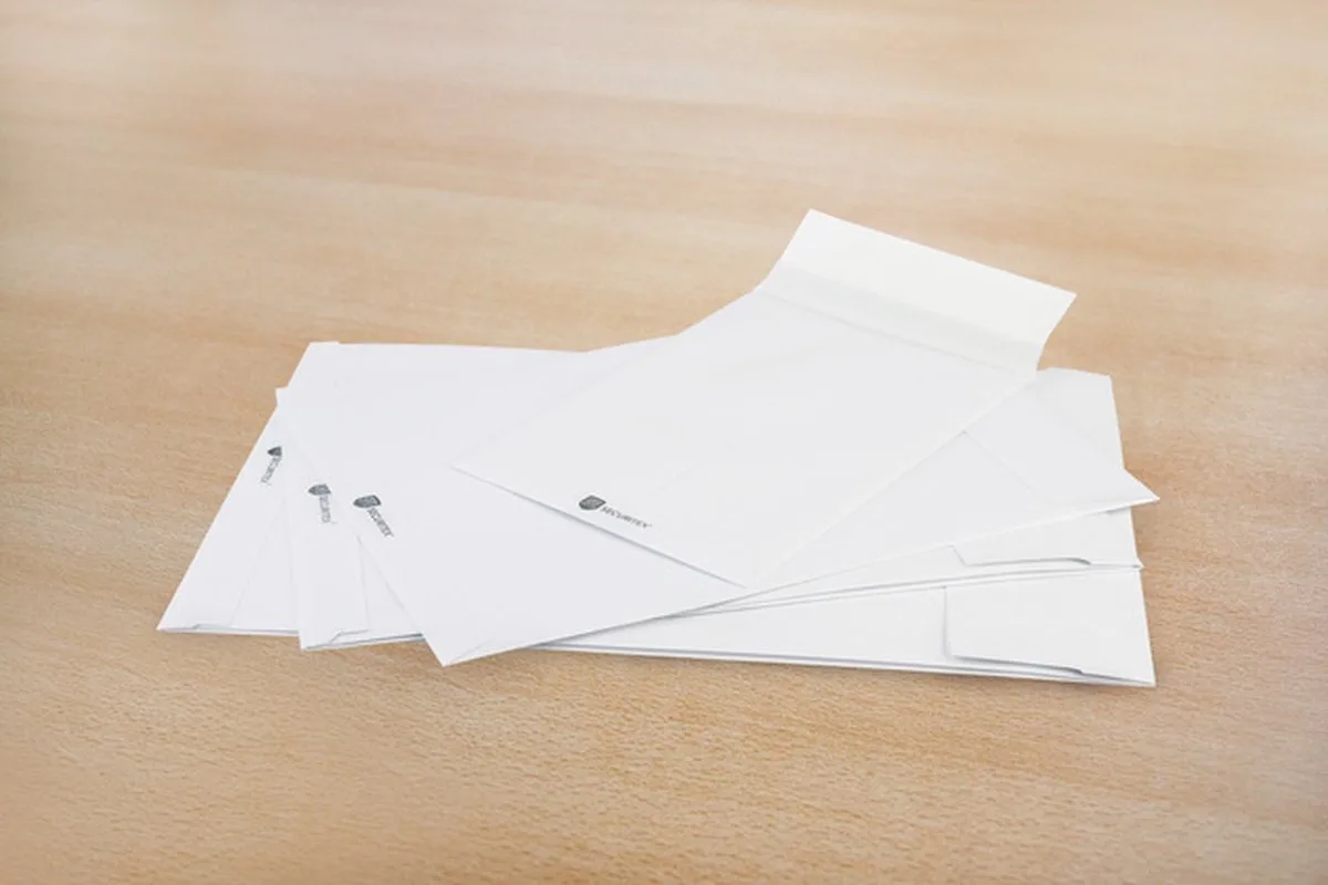 Envelop Raadhuis Securitex C5 162x229mm krimp met 5 stuks RD-320100-5 fra Raadhuis i Hvid – produktbillede