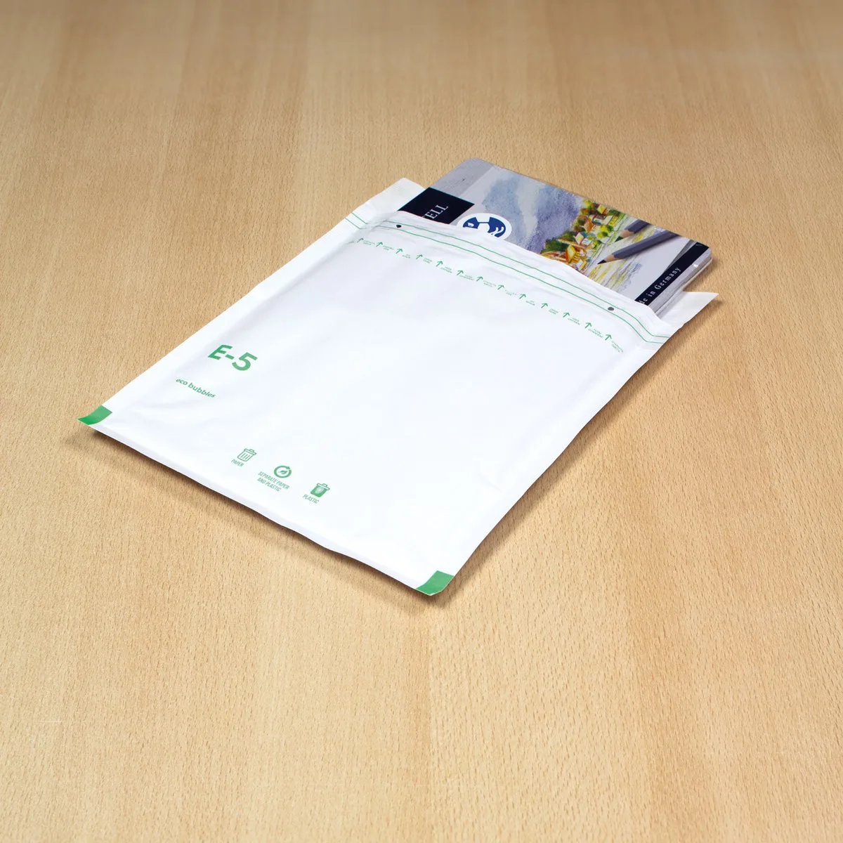 luchtkussenenvelop - 240x275mm - E15 - met plakstrip - 5 stuks de Raadhuis en Blanc – photo produit