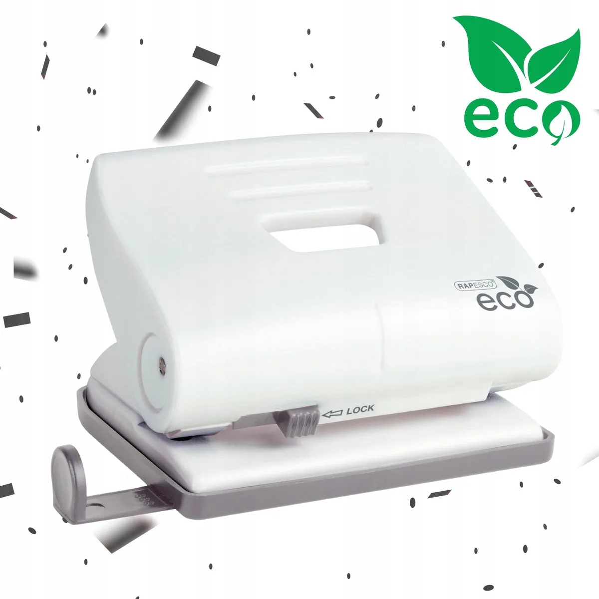 ECO Metalen Perforator voor 22 Vel - Wit fra Rapesco i #Rapesco Perforator ECO wit 22vellen – produktbillede