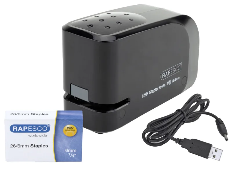 Elektrisches Heftgerät 626EL, schwarz von Rapesco – Produktfoto