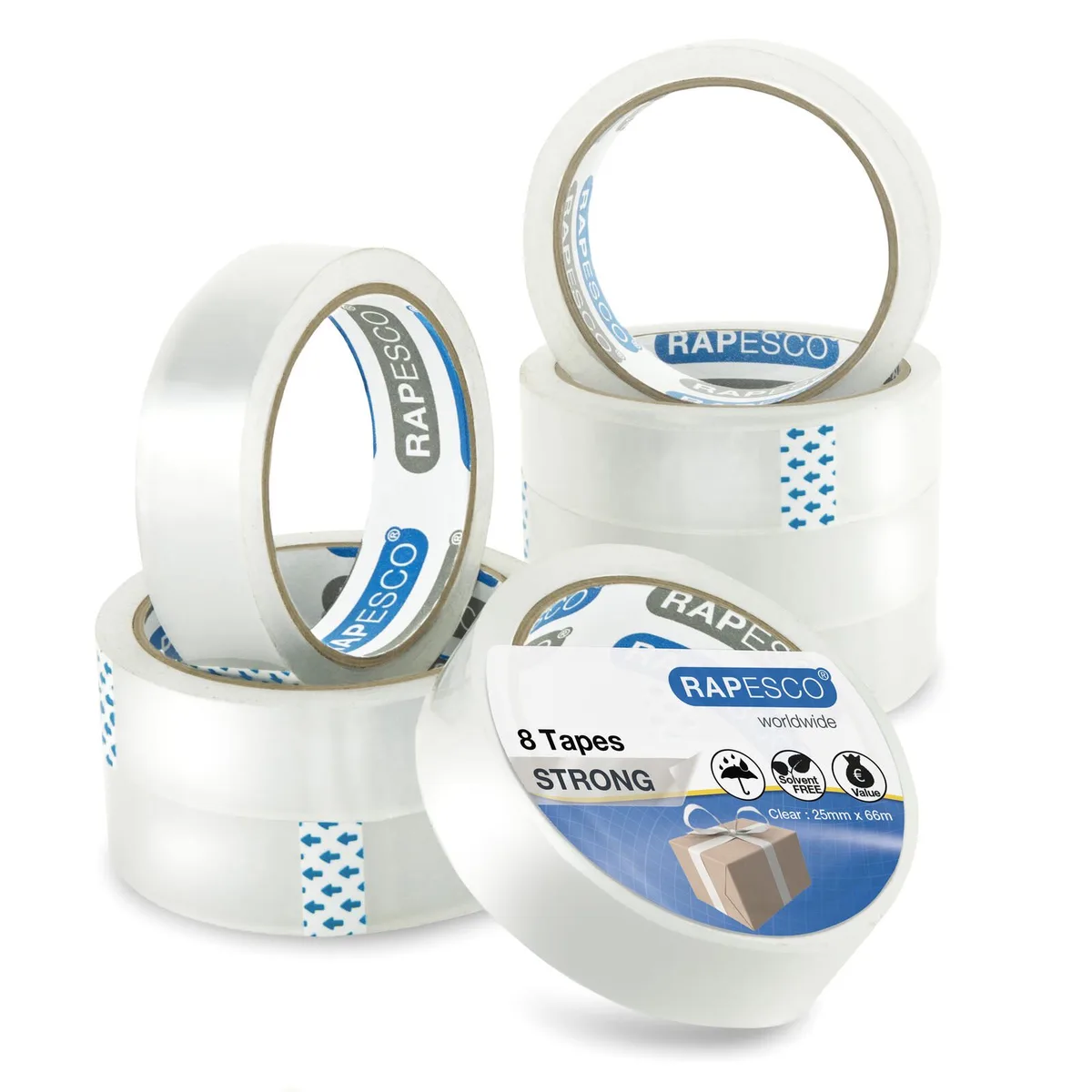 Klebefilm 25,5 x 66,0 (mm x m) transparent från Rapesco – produktbild
