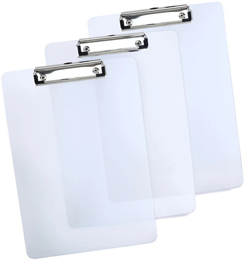 Klemmbrett, DIN A4, PP, transparent-weiß by Rapesco – product photo