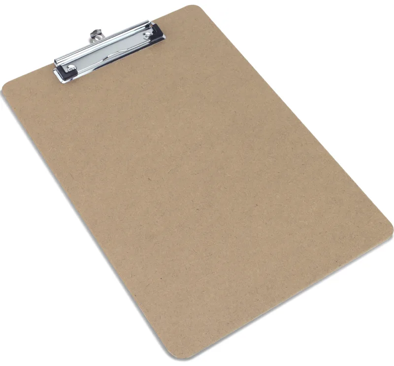 Klemmbrett, Hartfaser, DIN A4, braun, Klemmbügel by Rapesco – product photo