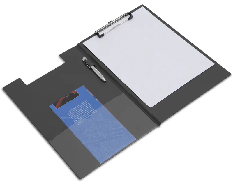 Klemmbrett-Mappe, DIN A4, PVC-Folie, schwarz de Rapesco – photo produit