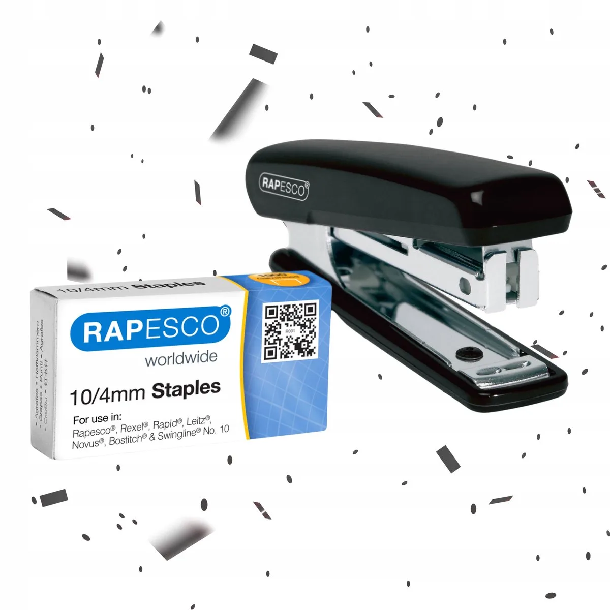 Pocket nietmachine zwart, 10 vel, met nietjes från Rapesco – produktbild