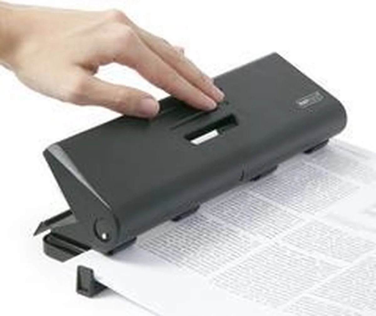 viervoudige perforator 75-P, perforatiecapaciteit: 16 vel, zwart från Rapesco i Vit – produktbild