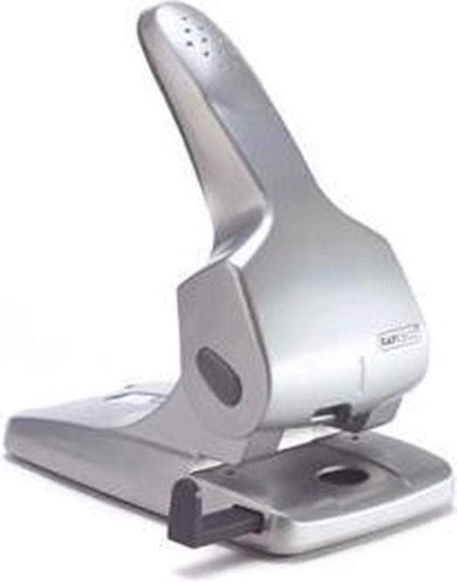Zero 65 hoge capaciteit 2-gaats perforator, vergelijkbaar met 5180 de Rapesco en Argent, Gris – photo produit
