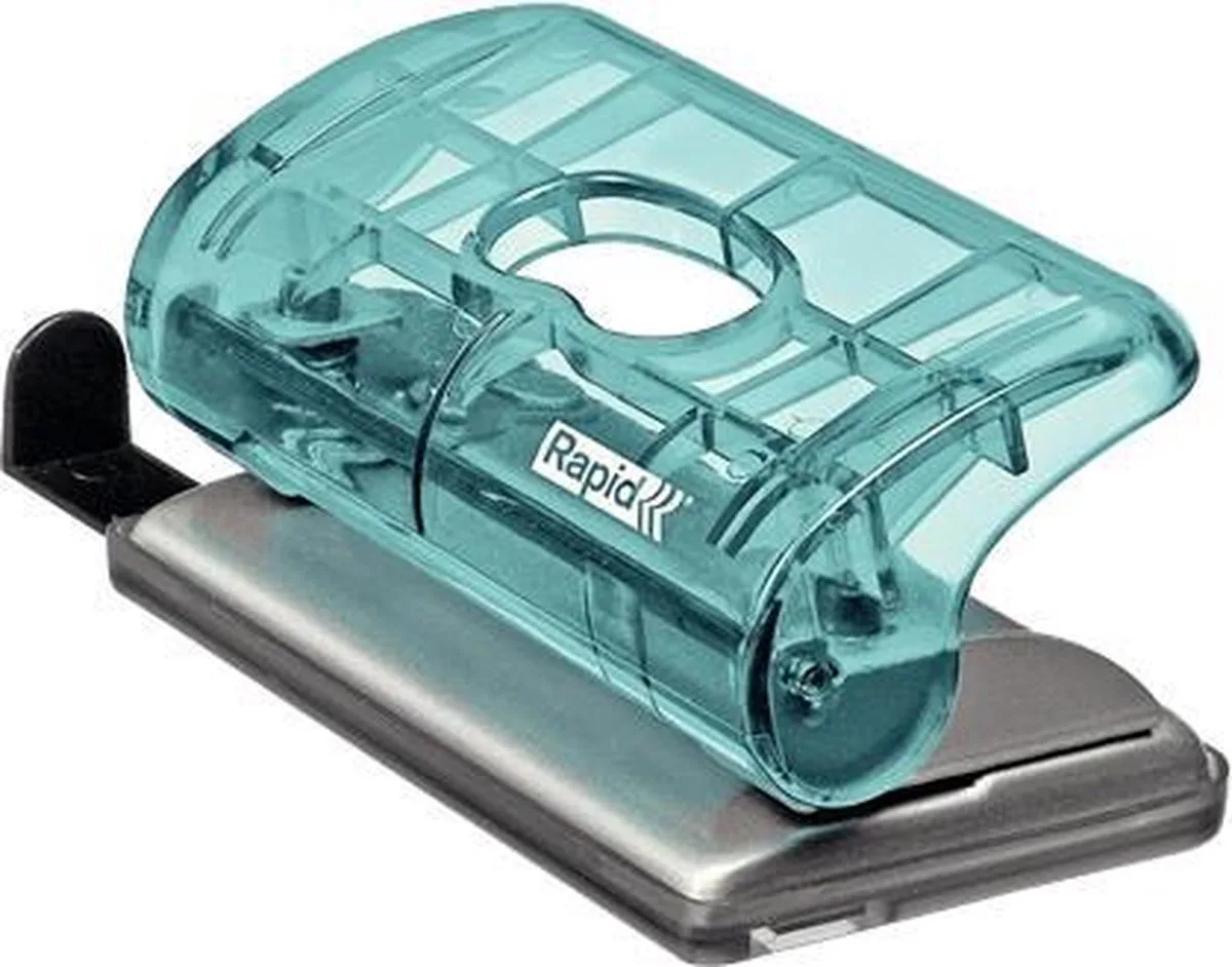 Colour'Breeze Mini 2-Gaats Perforator - Perforeert tot 10 Vellen von Rapid in Blau – Produktfoto
