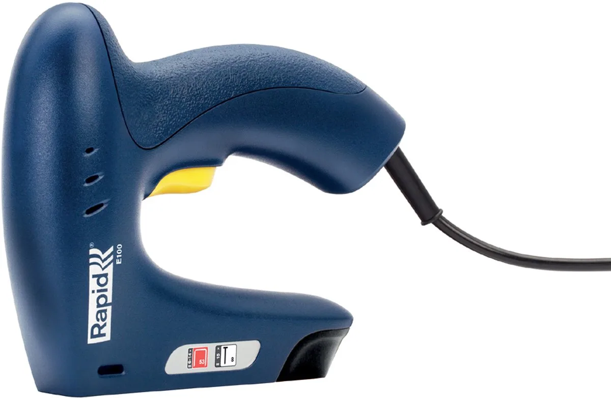 E100 elektrische nietmachine blauw von Rapid – Produktfoto