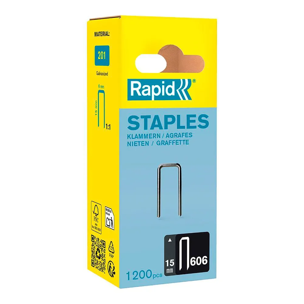 Agrafes Grapas 606 15 Mm 1200 Unités de Rapid – photo produit