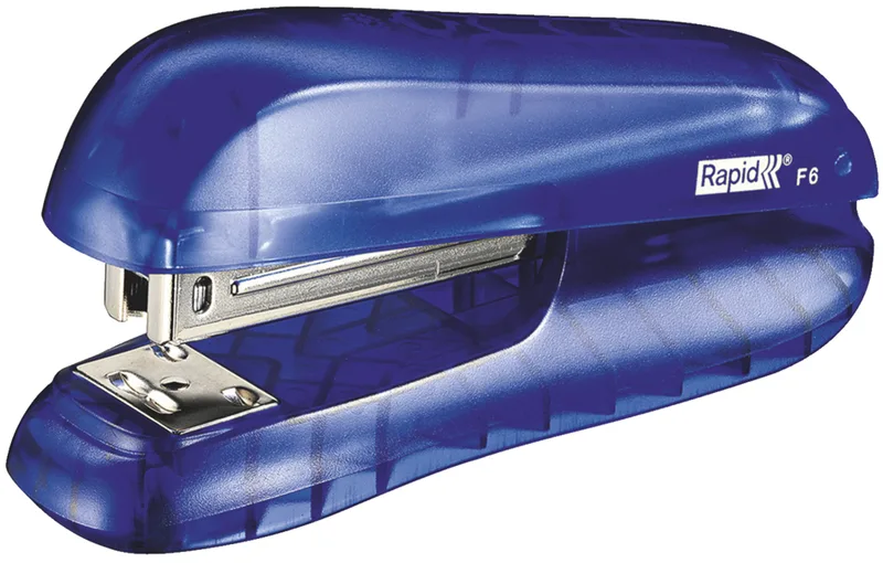 Heftgerät F6, Heftleistung: 20 Blatt, blau-transparent från Rapid – produktbild