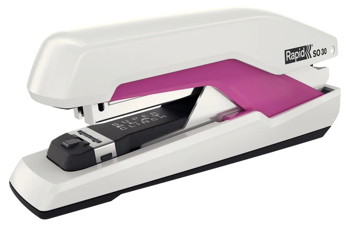 Heftgerät SO30 weiß-pink fra Rapid – produktbillede
