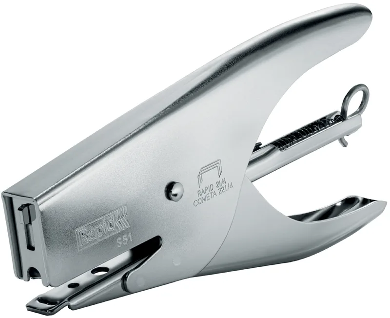 Heftzange Supreme S51, Heftleistung: 15 Blatt, silber från Rapid – produktbild