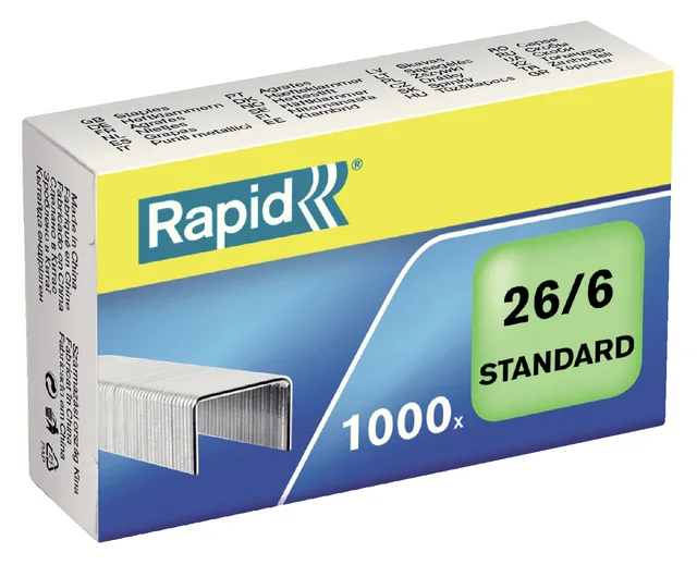 Nieten Rapid 26/6 gegalvaniseerd standaard 1000 stuks van Rapid – productfoto