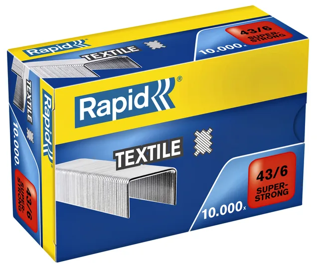 Nieten Rapid 43/6 textiel gegalvaniseerd strong 10000 stuks van Rapid – productfoto