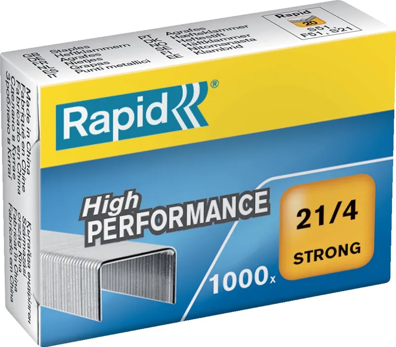 Nietjes 21/4, doos van 1.000 nietjes van Rapid – productfoto