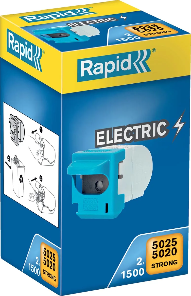Nietjes cassette voor 5025E, 2 x 1.500 nietjes von Rapid – Produktfoto