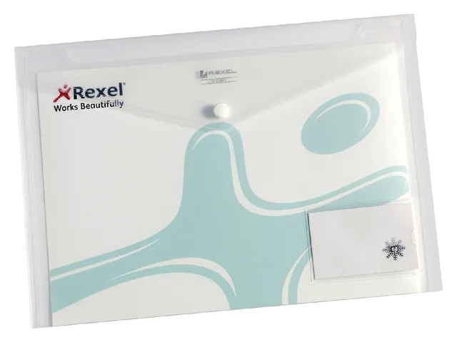 Enveloptas Rexel ice A4 + visitekaart transparant 5 stuks by Rexel – product photo