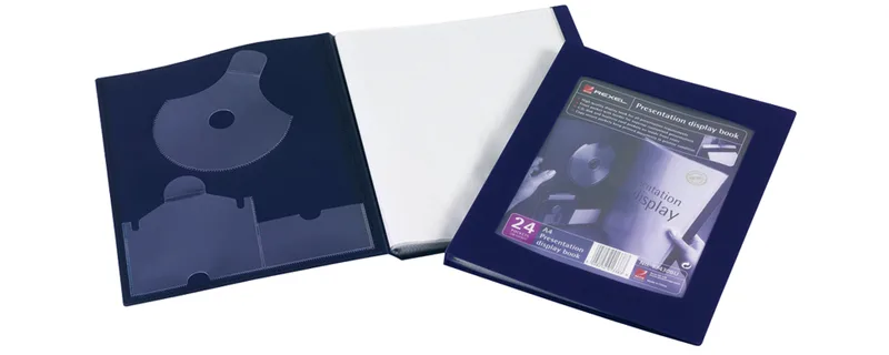 Präsentations-Sichtbuch, A4, mit 24 Hüllen, schwarz von Rexel – Produktfoto