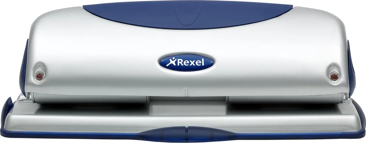 Precision P425 Perforator 4-gaats 25 Vel Zilver/Blauw fra Rexel i Flerfarvet – produktbillede