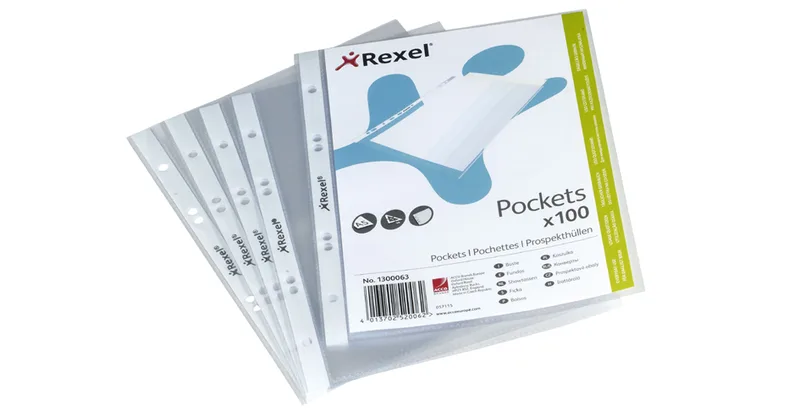 Prospekthülle Top Quality, A5, PP, glasklar, 0,08 mm von Rexel – Produktfoto